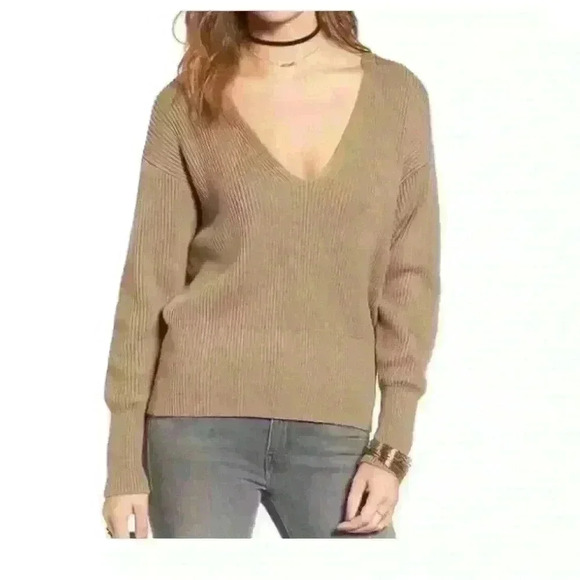 Free People Allure Sweet V Neck Sweater - Picture 1 of 12